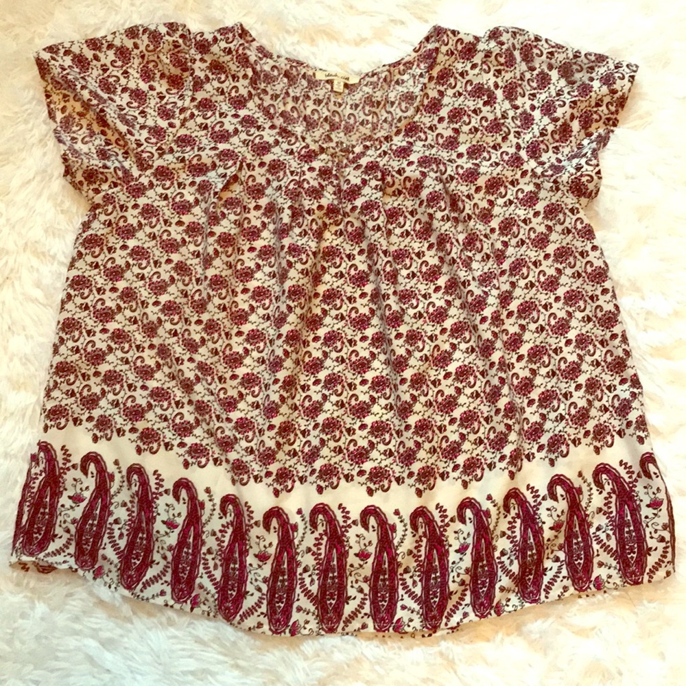 Bleuh Ciel Paisley Top